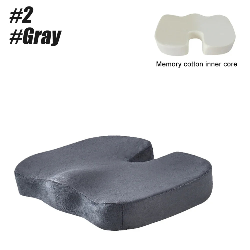 Memory Foam Coccyx Cushion for Tailbone Pain Relief - Office/Car