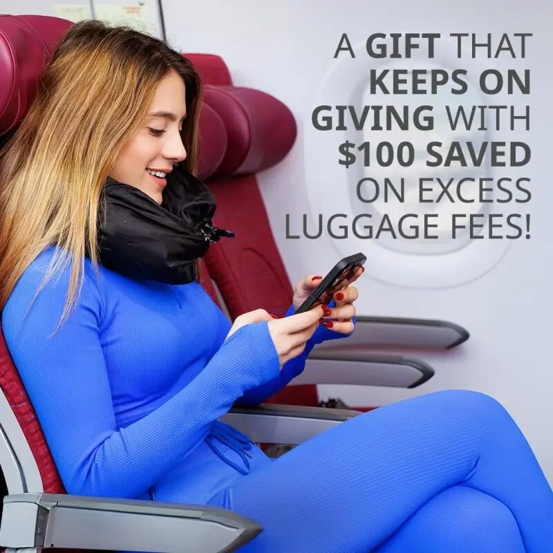 Airplane Neck Pillow & Carryable Travel Bag