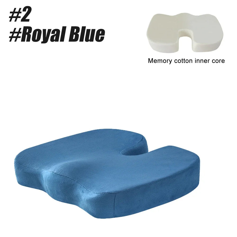 Memory Foam Coccyx Cushion for Tailbone Pain Relief - Office/Car