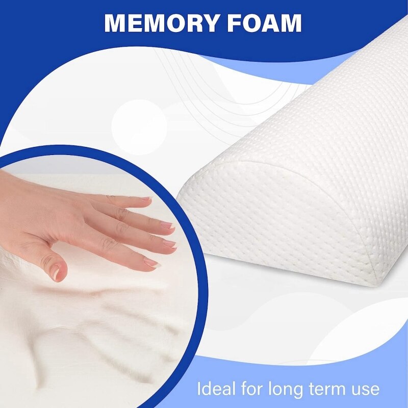 Memory Foam Comfort Bolster Pillow for Legs & Back Support