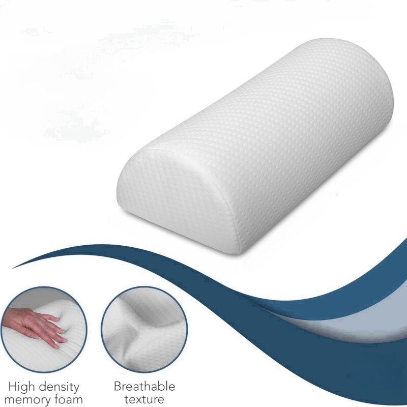 Memory Foam Comfort Bolster Pillow for Legs & Back Support