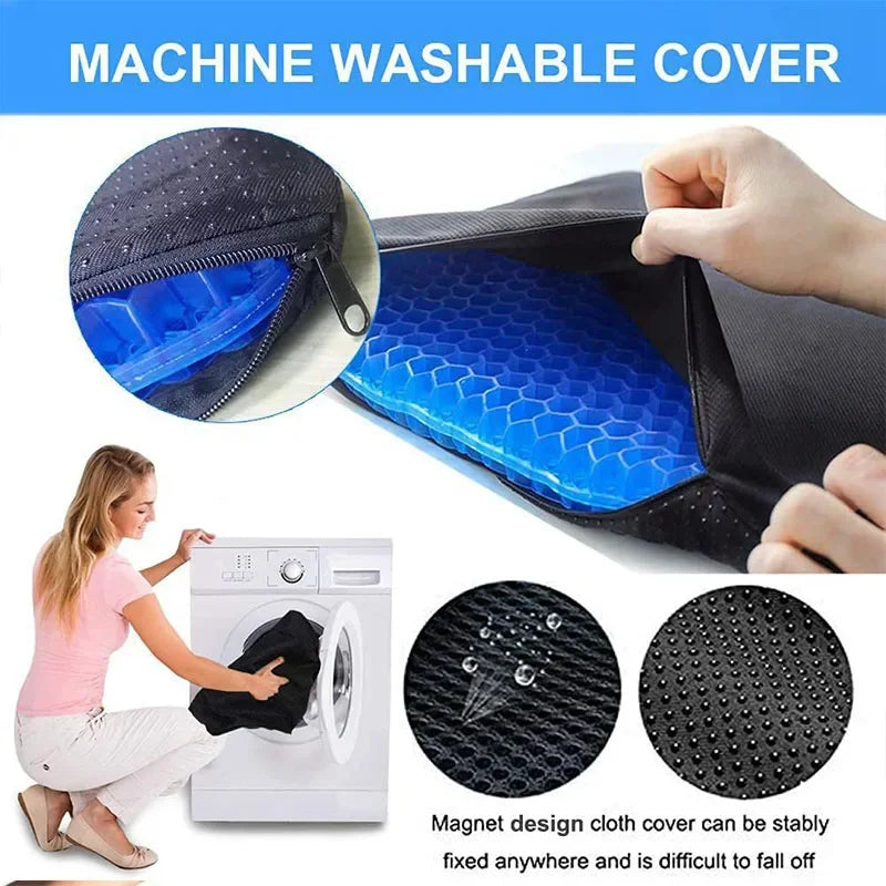 Double Thick Gel Cushion - Soft, Breathable Chair Pad