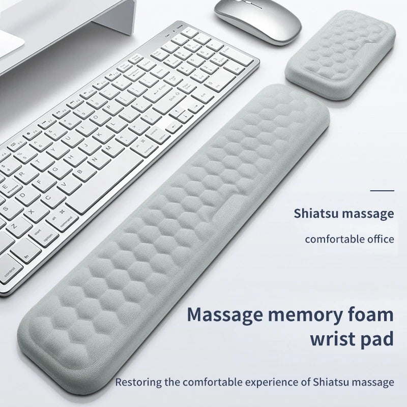 Memory Foam Keyboard Wrist Rest - Ergonomic Support Pad
