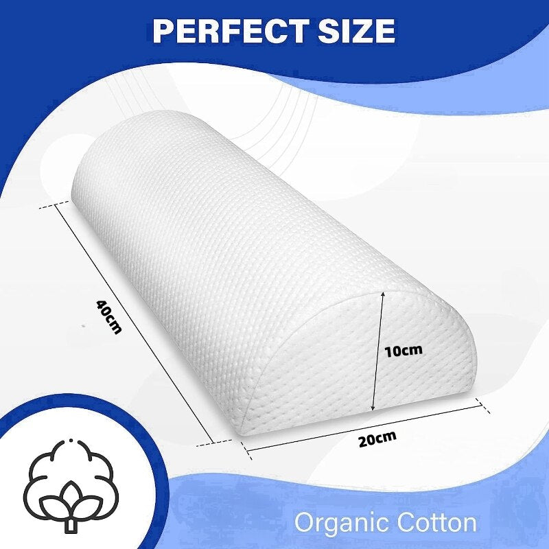 Memory Foam Comfort Bolster Pillow for Legs & Back Support