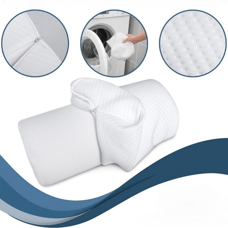 Memory Foam Comfort Bolster Pillow for Legs & Back Support
