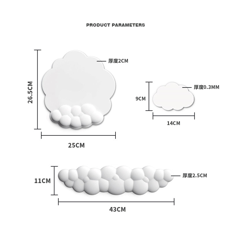 Keyboard Wrist Rest Pad & Mouse Pad - Cloud Soft Memory Foam Support