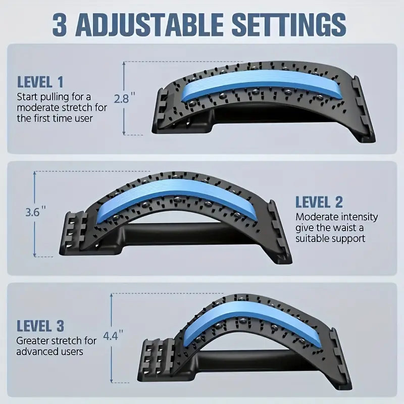 Back Stretcher 3-Level Adjustable for Pain Relief & Decompression