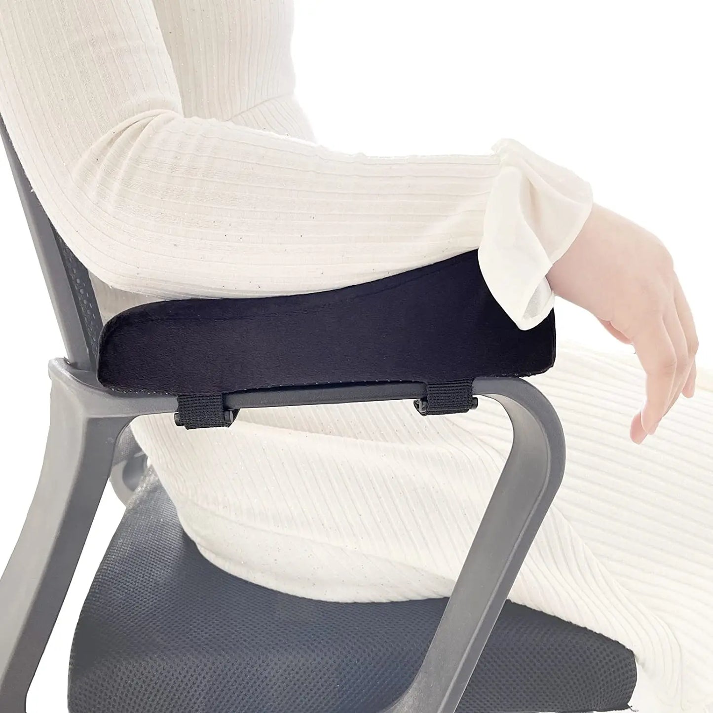 Memory Foam Chair Armrest Pads 2Pcs Non-slip Elbow Cushion for Office Gaming Chair