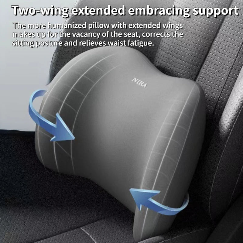 Memory Foam Car Neck & Lumbar Support Cushion