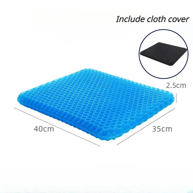 Double Thick Gel Cushion - Soft, Breathable Chair Pad