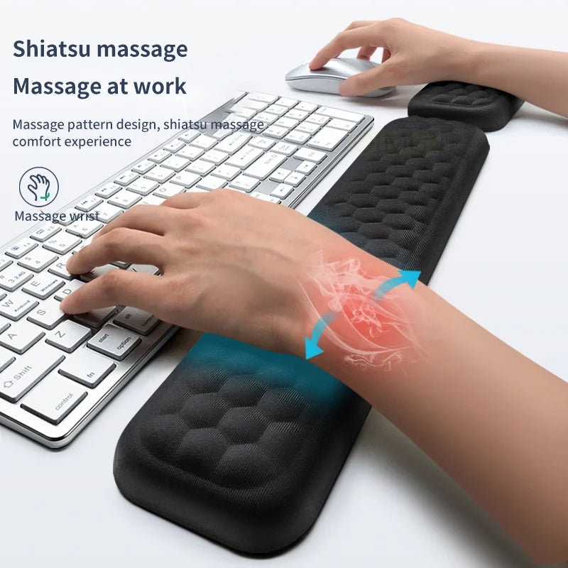 Memory Foam Keyboard Wrist Rest - Ergonomic Support Pad
