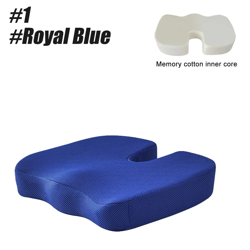 Memory Foam Coccyx Cushion for Tailbone Pain Relief - Office/Car