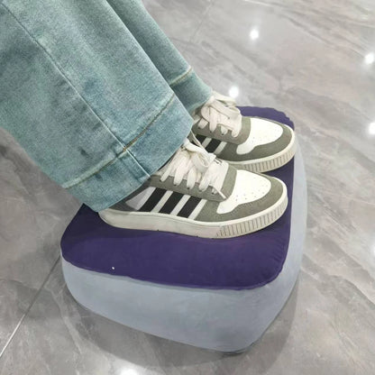 Inflatable Foot Rest Pillow for Travel & Office Comfort