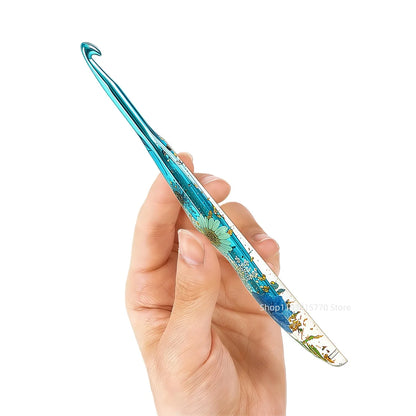New Resin Crochet Hooks Creative Gourd Shape Yarn Knitting Needles 7.0mm Ergonomic Knitting Supplies Tools DIY Craft Set