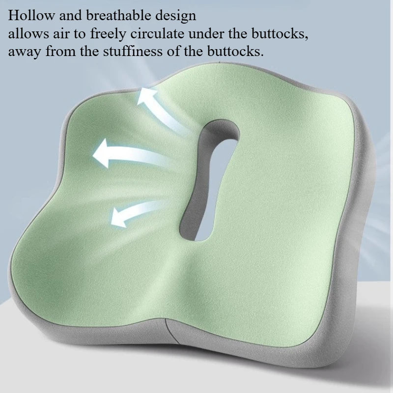 Memory Foam Seat Cushion - 3D Ergonomic Support, Washable