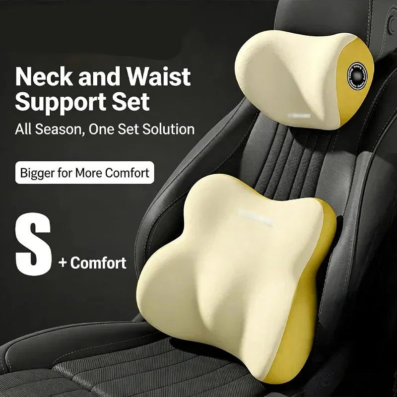Ergonomic Car Headrest Lumbar Support Cushion