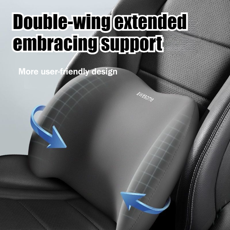 Memory Foam Car Neck Pillow & Lumbar Support Set