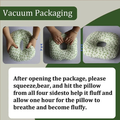 Cotton Filling Ear Piercing Pillow Breathable Portable Pillow with Ear Hole Comfortable Ergonomic Earring Pillow