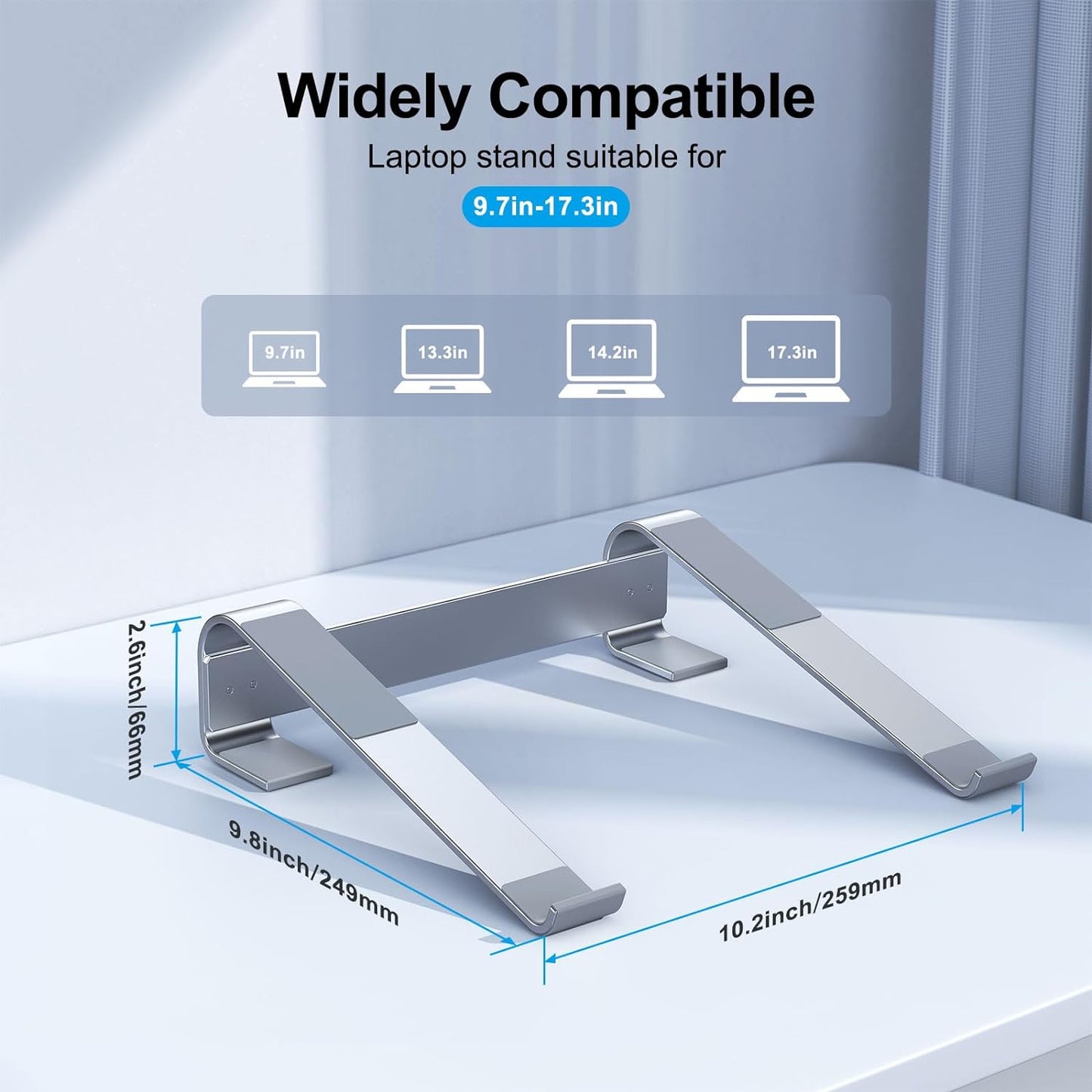 Laptop Stand for MacBook & Dell - Adjustable Desk Riser