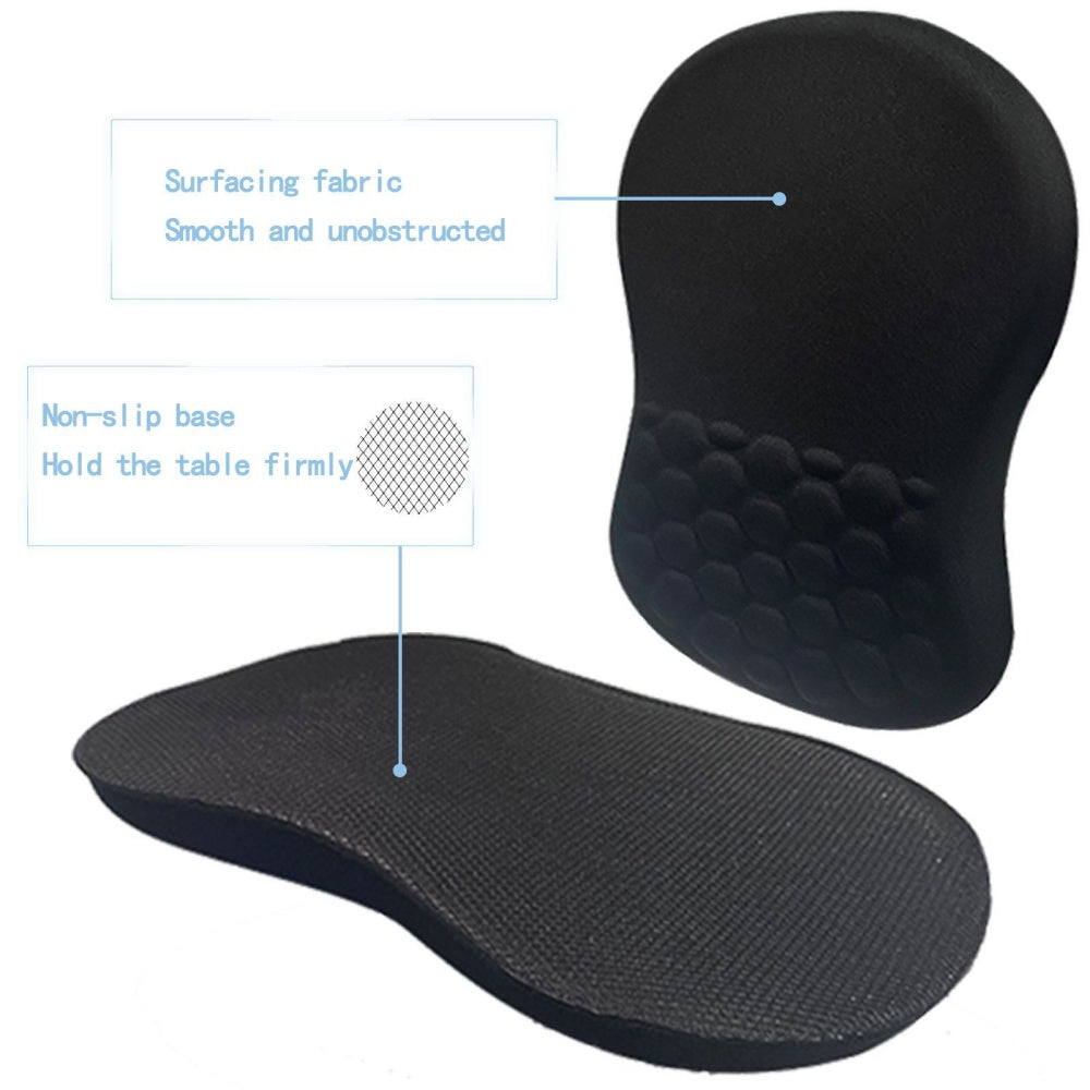 Ergonomic Wrist Support Mouse Pad: Non-Slip Memory Foam