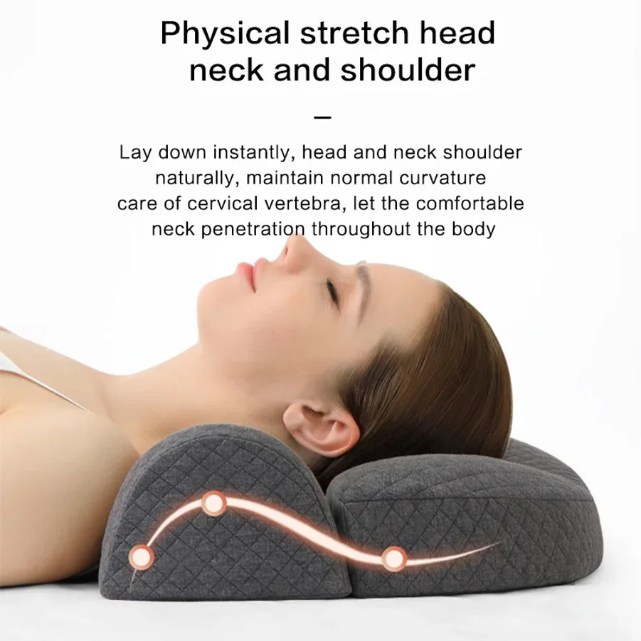 FULLHOT Cervical Pillow, Memory Foam Contour Pillow, Bed Pillows for Side Sleeper Ergonomic Orthopedic Sleeping Pillow