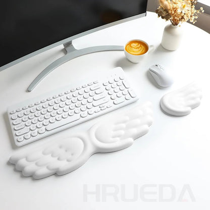Ergonomic Wrist Rest Set: Angel Wing Memory Foam Support
