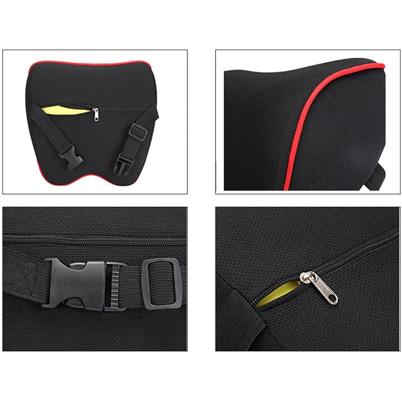 Memory Foam Car Neck Pillow - Universal Headrest Support