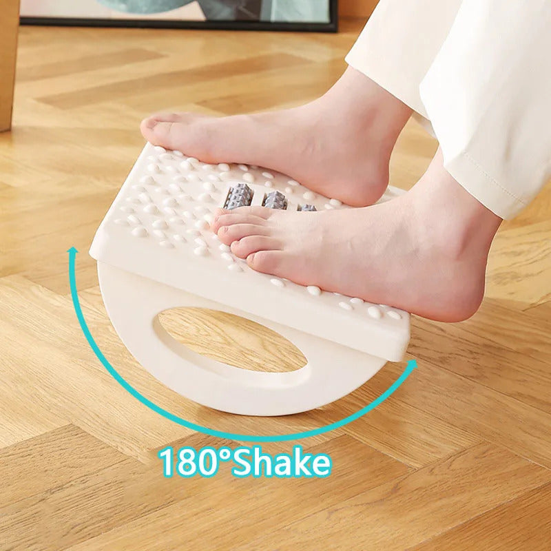 Ergonomic Foot Rest with Massage Rollers for Office & Home