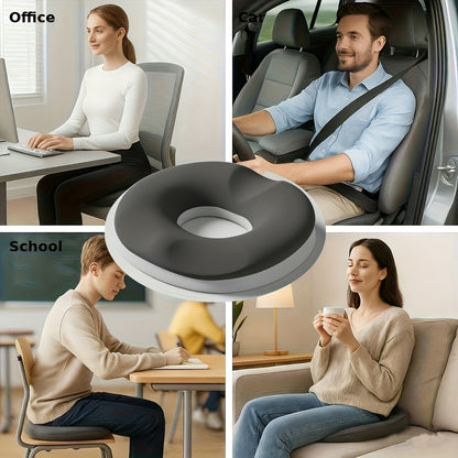 Memory Foam Donut Cushion: Hemorrhoid & Tailbone Relief