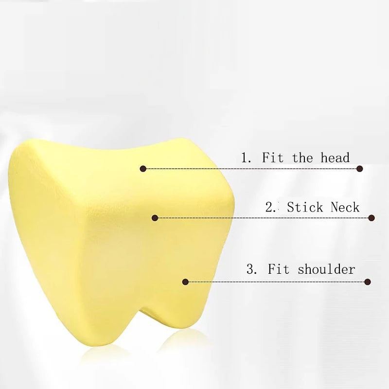Memory Foam Car Neck Pillow - Universal Headrest Support