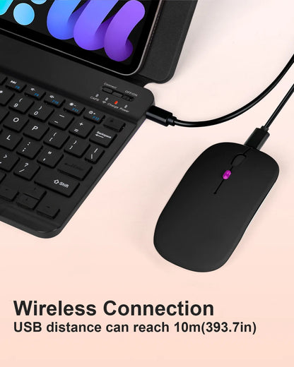 Mini Foldable Wireless Bluetooth Keyboard Rechargeable Folding Portable Keyboards for Tablet Mac Smartphone Windows iOS Android