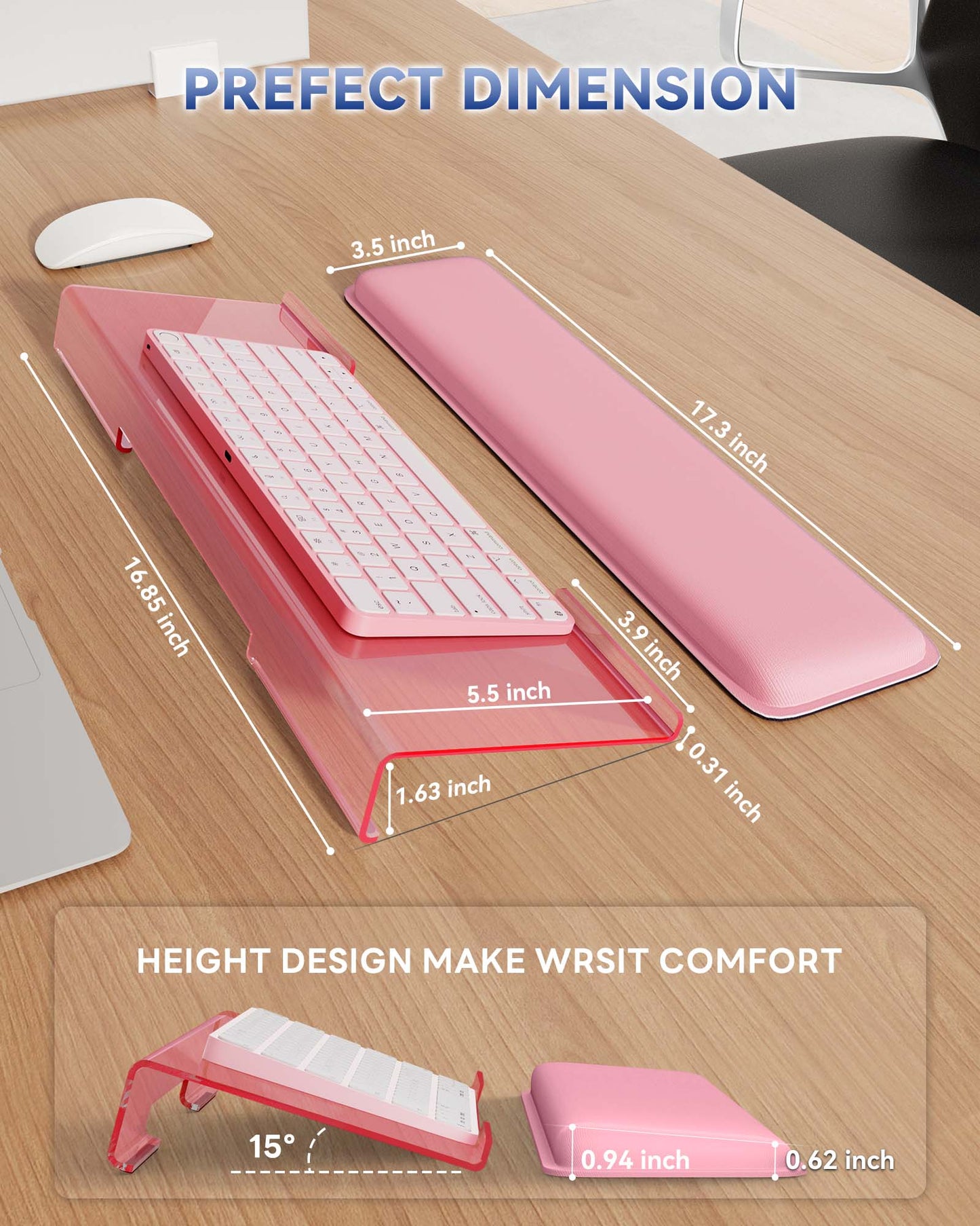 Keyboard Wrist Rest: Ergonomic Acrylic Keyboard Wrist Rest Stand