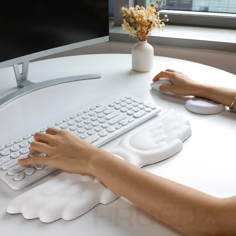 Ergonomic Wrist Rest Set: Angel Wing Memory Foam Support
