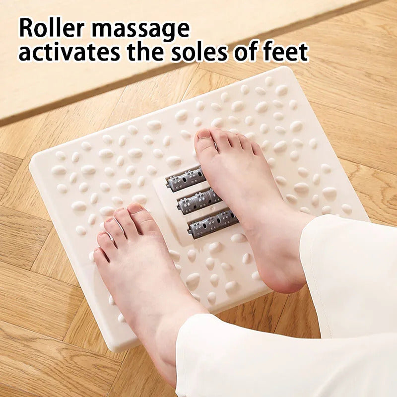 Ergonomic Foot Rest with Massage Rollers for Office & Home