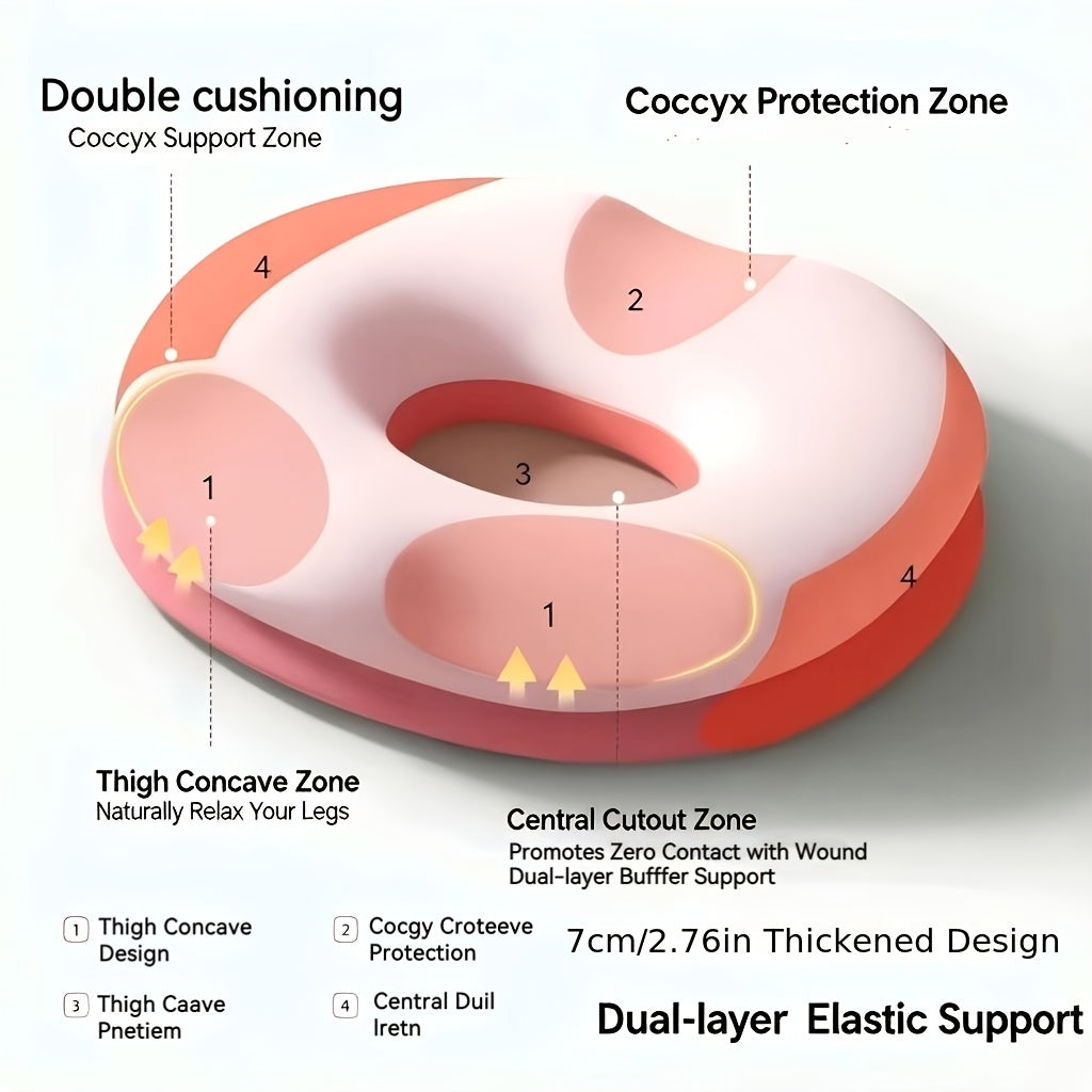 Memory Foam Donut Cushion: Hemorrhoid & Tailbone Relief
