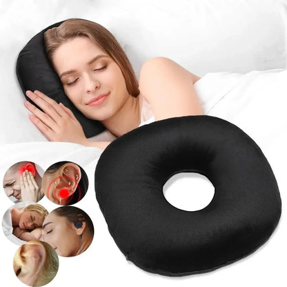 Cotton Filling Ear Piercing Pillow Breathable Portable Pillow with Ear Hole Comfortable Ergonomic Earring Pillow