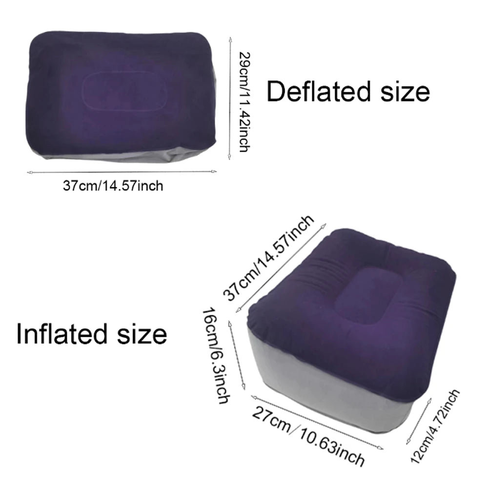 Inflatable Foot Rest Pillow for Travel & Office Comfort