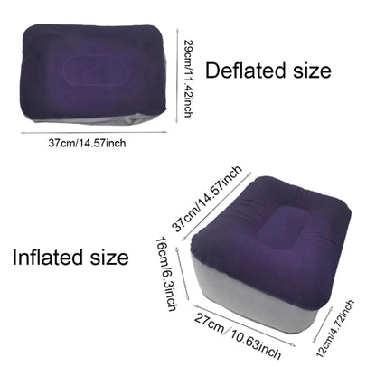 Inflatable Foot Rest Pillow for Travel & Office Comfort