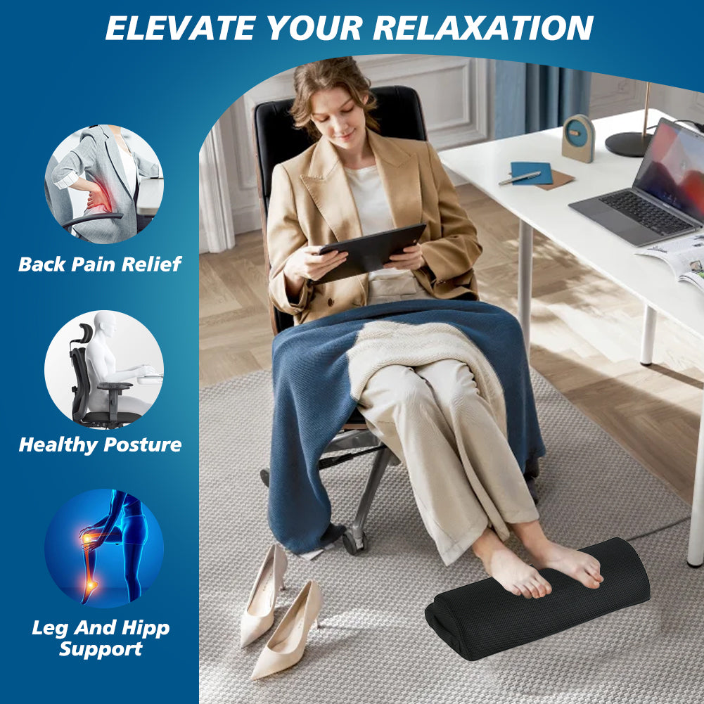 Memory Foam Footrest: Office & Gaming Comfort