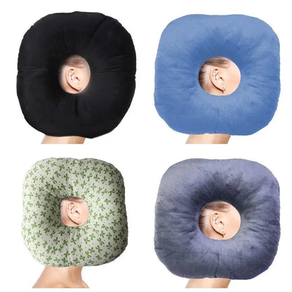 Cotton Filling Ear Piercing Pillow Breathable Portable Pillow with Ear Hole Comfortable Ergonomic Earring Pillow