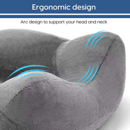 Travel Neck Pillow Inflatable: Velvet Cover, Neck Support, Portable