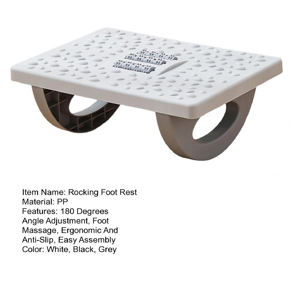 Rocking Foot Rest with Massage Rollers - Adjustable & Anti-Slip