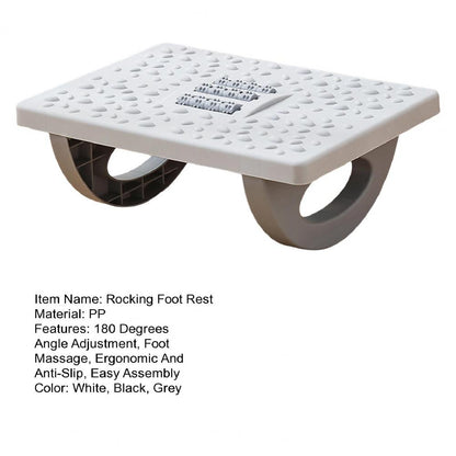 Rocking Foot Rest with Massage Rollers - Adjustable & Anti-Slip