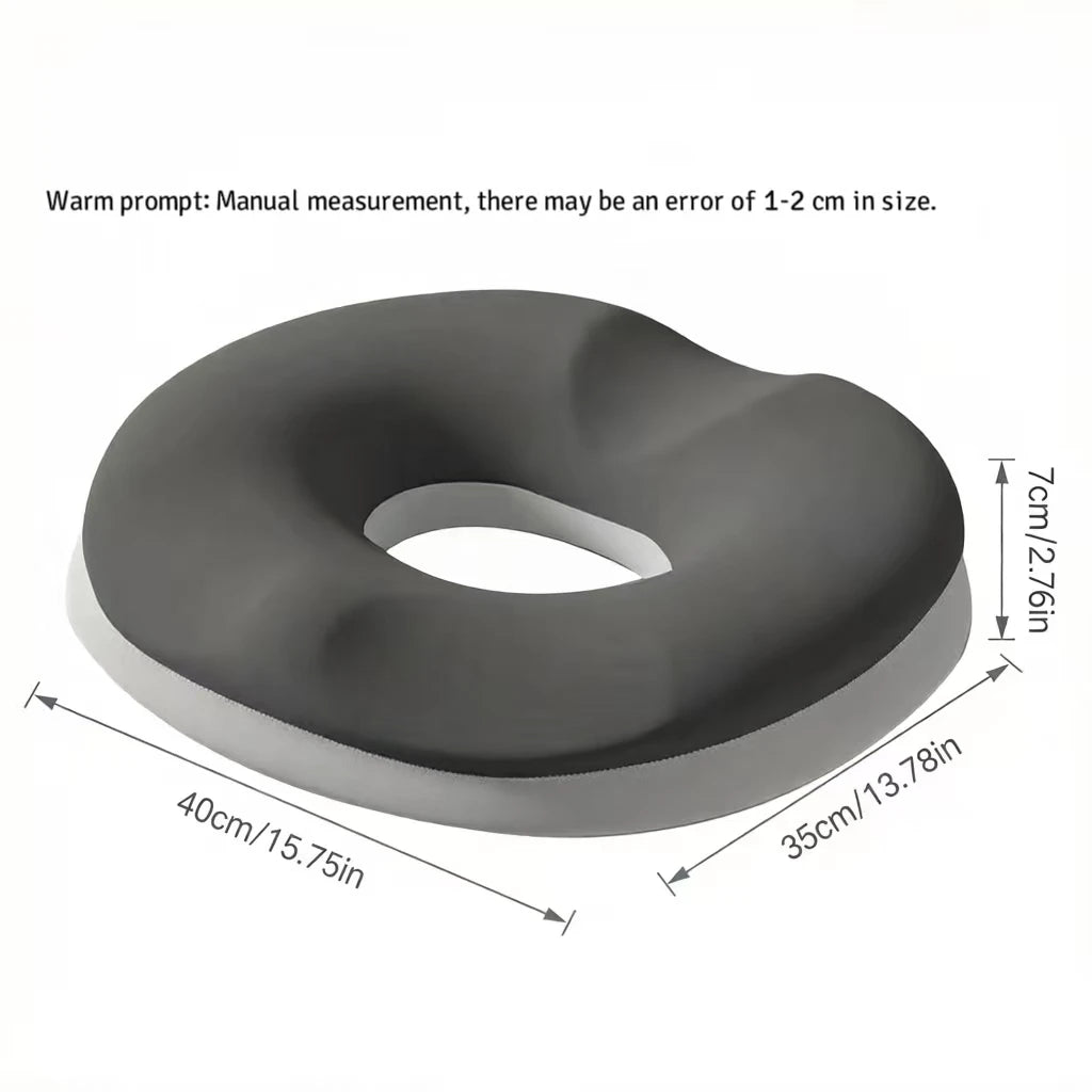 Memory Foam Donut Cushion: Hemorrhoid & Tailbone Relief