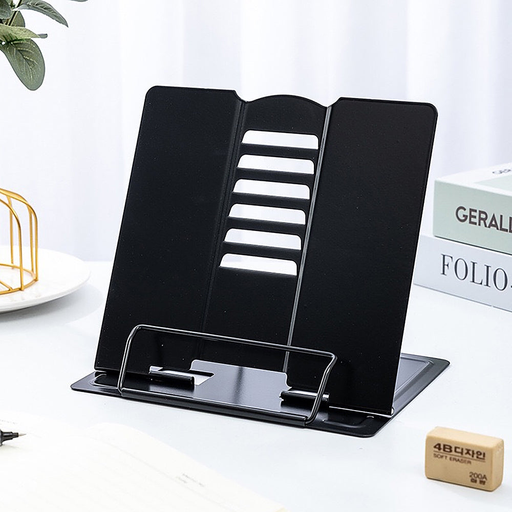 Book Holder & Adjustable Metal Tablet Stand 