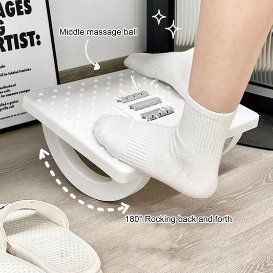 Rocking Foot Rest with Massage Rollers - Adjustable & Anti-Slip