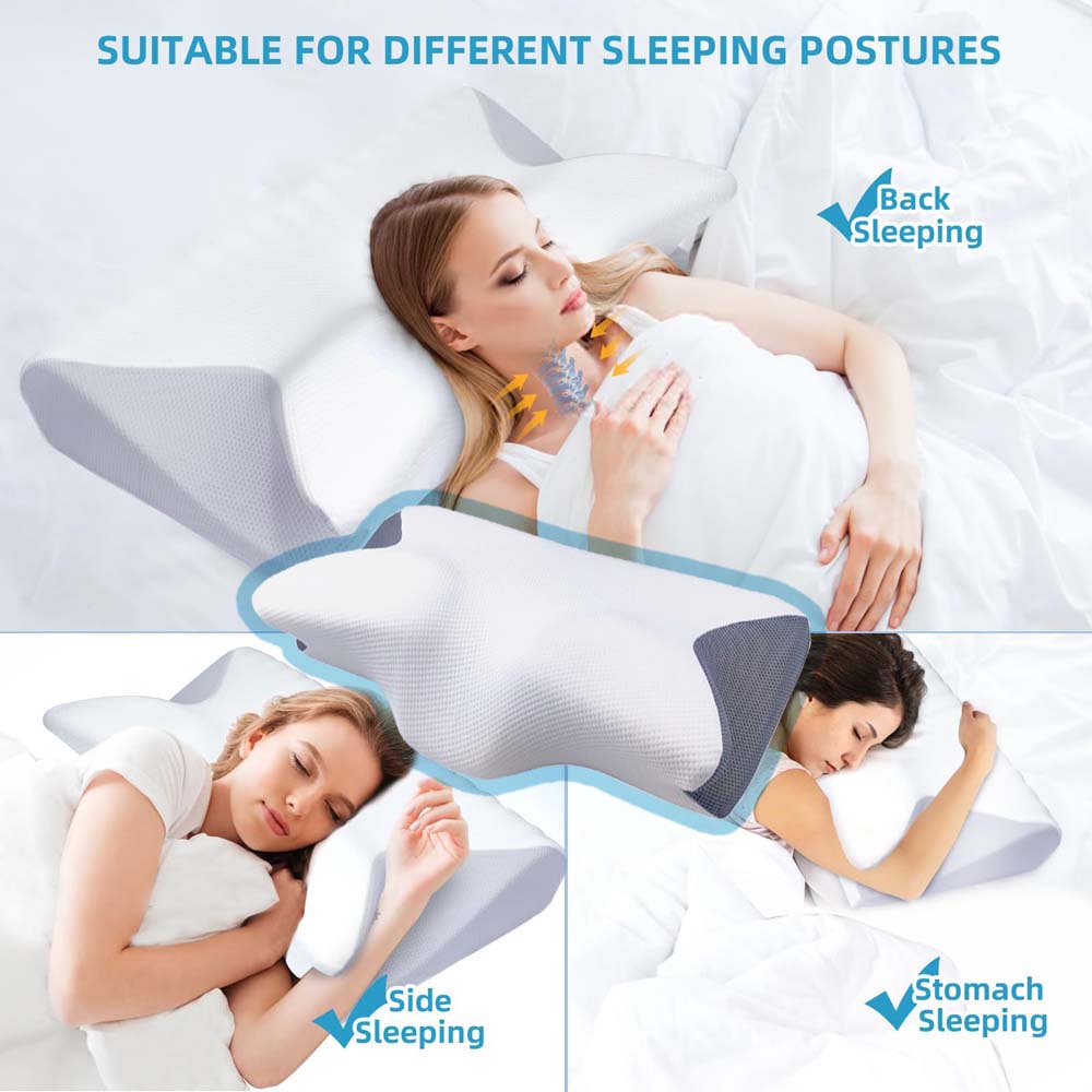 Neck Pillow: Memory Foam Pain Relief & Comfort