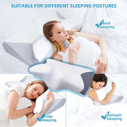 Neck Pillow: Memory Foam Pain Relief & Comfort