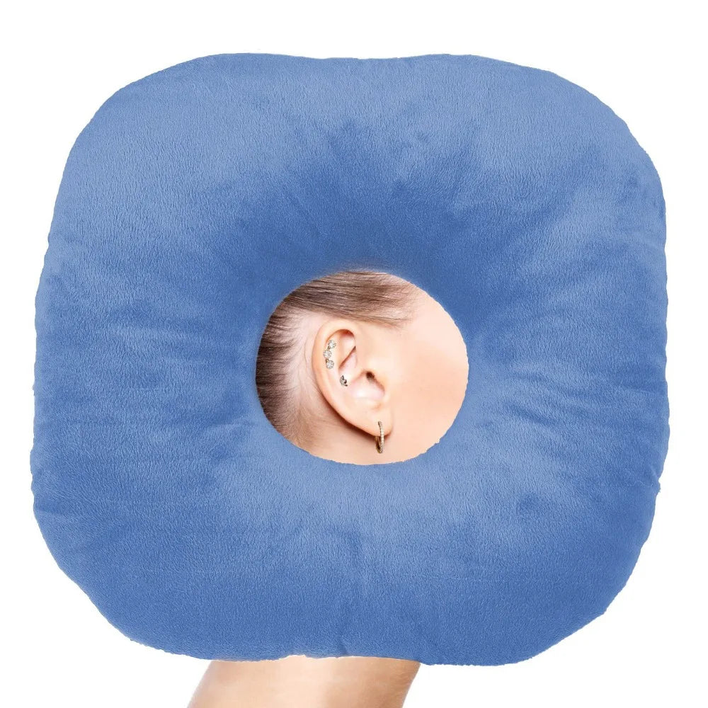 Cotton Filling Ear Piercing Pillow Breathable Portable Pillow with Ear Hole Comfortable Ergonomic Earring Pillow