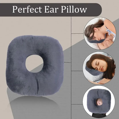 Cotton Filling Ear Piercing Pillow Breathable Portable Pillow with Ear Hole Comfortable Ergonomic Earring Pillow